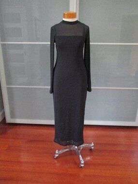 AFRM Long Sleeve Sheer Overlay Maxi Dress